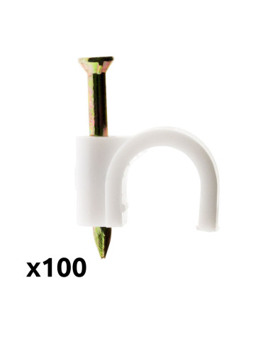 100 attaches Ø10 blanc  - Zenitech