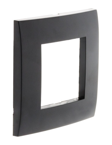 Plaque Noire mat simple avec support transparent - Simplea
