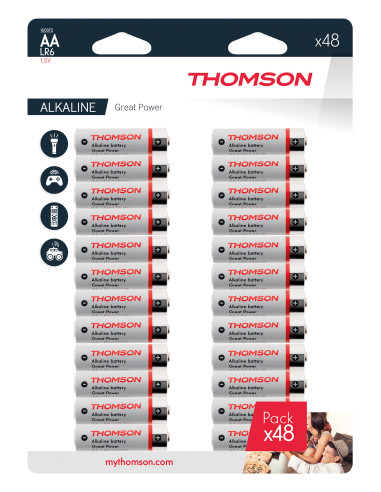 Lot de 48 piles AA LR06 - Thomson