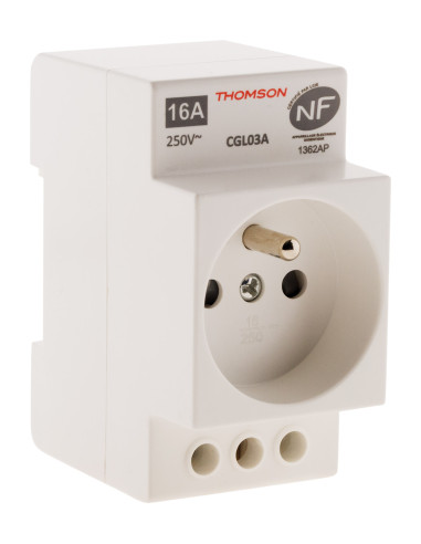 Prise modulaire simple NF 16A 2P+T - Thomson