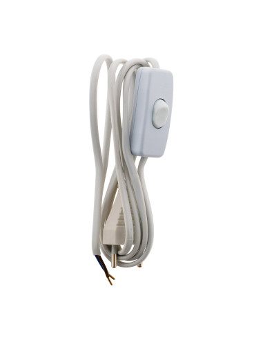 Cordon avec interrupteur pour luminaire 1,5m Blanc - Zenitech