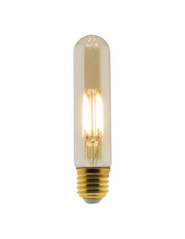 Ampoule Déco filament LED ambrée 4W E27 400lm 2500K - Tube