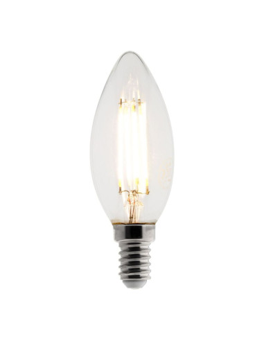 Ampoule Déco filament LED Flamme 4W E14 470lm 2700K (blanc chaud)