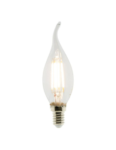 Ampoule déco flamme filament LED E14 - 3W - Blanc chaud - 470 Lumen - 2700K - A++ - Zenitech
