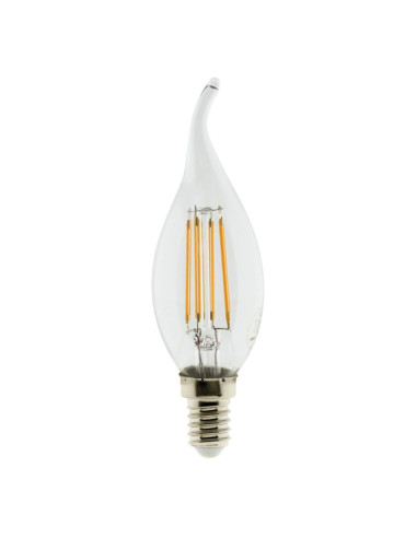 Ampoule déco flamme filament LED E14 - 3W - Blanc chaud - 470