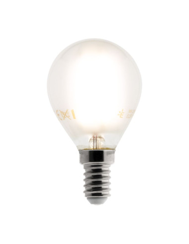 Ampoule déco dépolie filaments LED sphérique E14 - 4W - Blanc chaud - 400 Lumen - 2700K - A++ - Zenitec