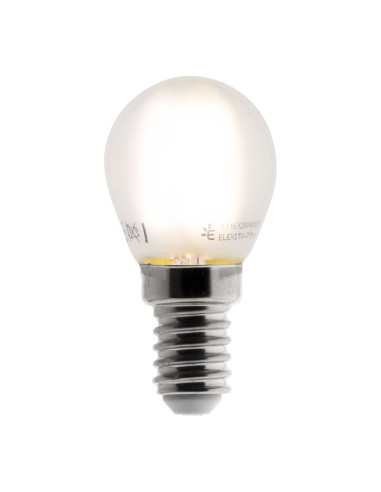 Ampoule déco filaments LED dépolie E27 - 4W - Blanc chaud - 400 Lumen - 2700K - A++ - Zenitech