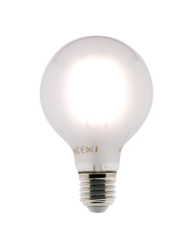 Ampoule déco dépolie filaments LED E27 - 6W - Blanc chaud - 600 Lumen - 2700K - A++ - Zenitech