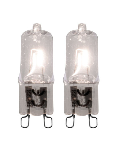 Lot de 2 ampoules halogènes G9 - 28W - Blanc neutre - 370 Lumen - Zenitech