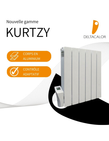 Radiateur électrique 1500W - Pierre naturelle - Système Boost 2h -  Programmable - Blanc - Kurtzy Deltacalor
