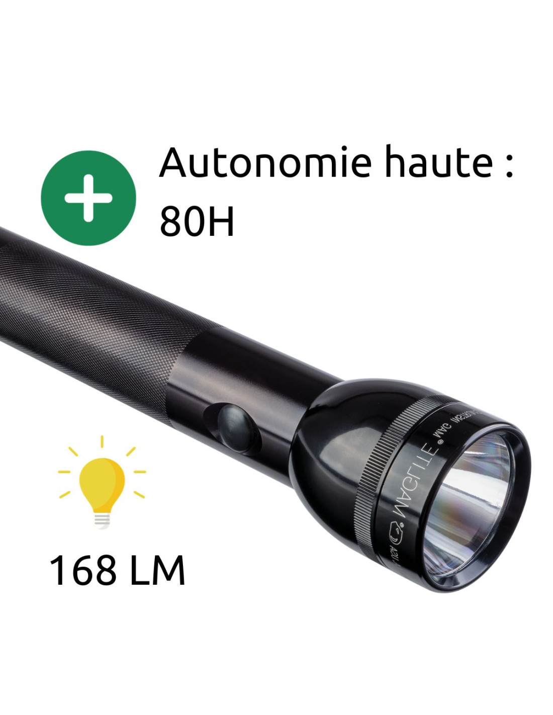 Lampe torche LED ST3 - IPX4 - 3 piles LR20 D - 213 lumens - 31cm